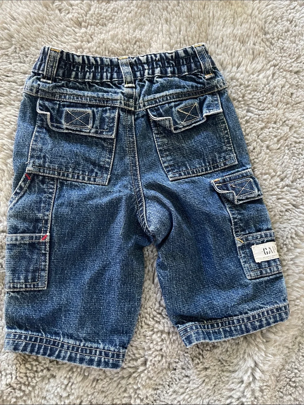 Vintage Baby Gap Toddler Blue Denim Snap-Front Jeans Pants